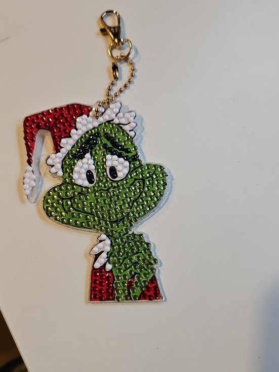 The Grinch Accessories - Grinch Diamond Art Bag Charm Ornament Key Chain Sealed